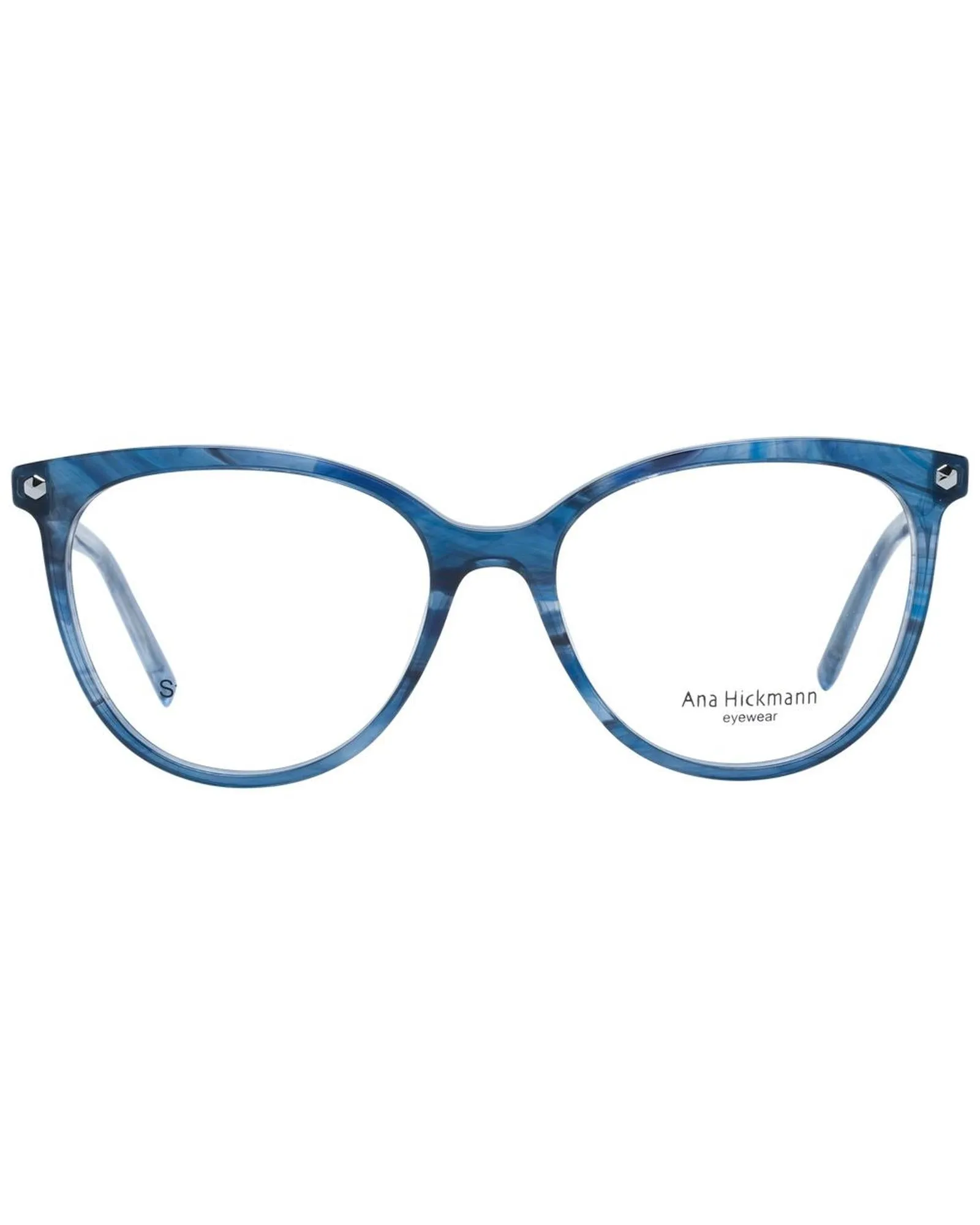 Ana Hickmann Cat Eye Eyeglasses AH5001 Blue Marble