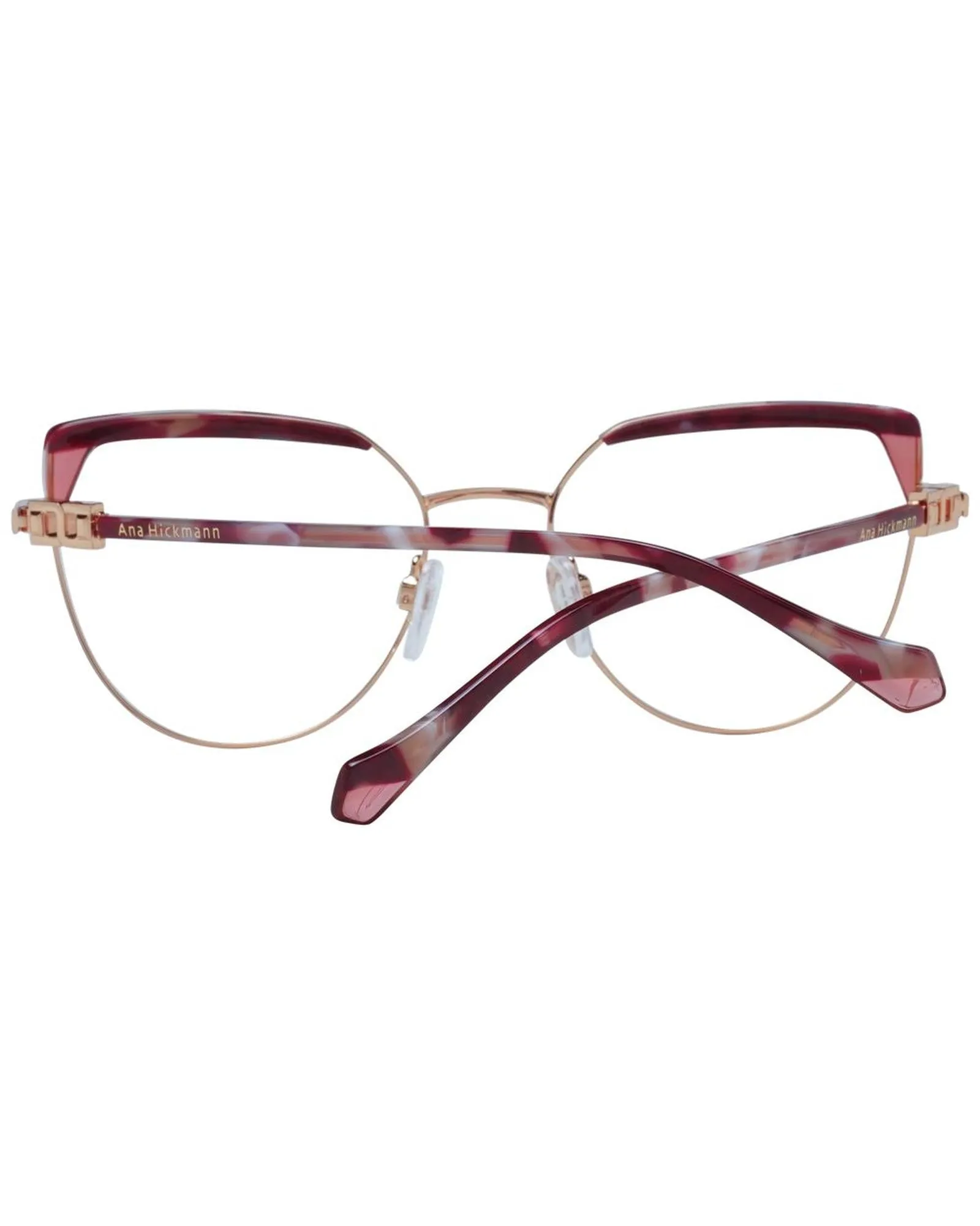 Ana Hickmann Cat Eye Full-Rim Metal Optical Frames with Demo Lenses