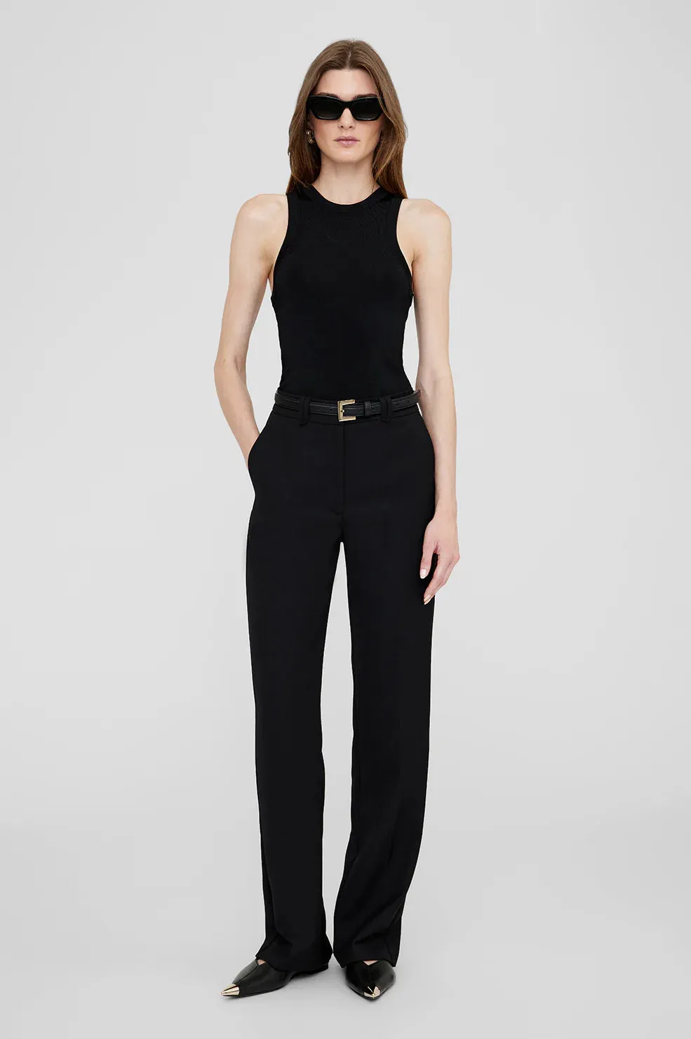 Anine Bing Nicola Belt in Black and Gold