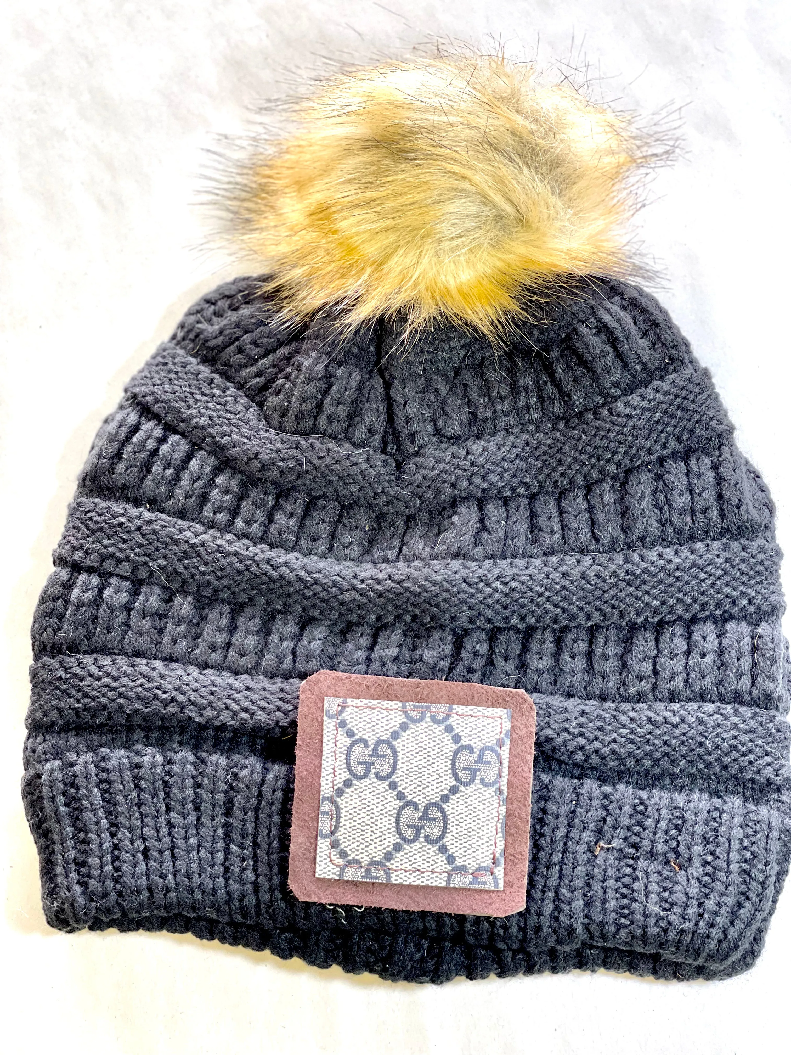 Beanie with Gg patch and antique hardware