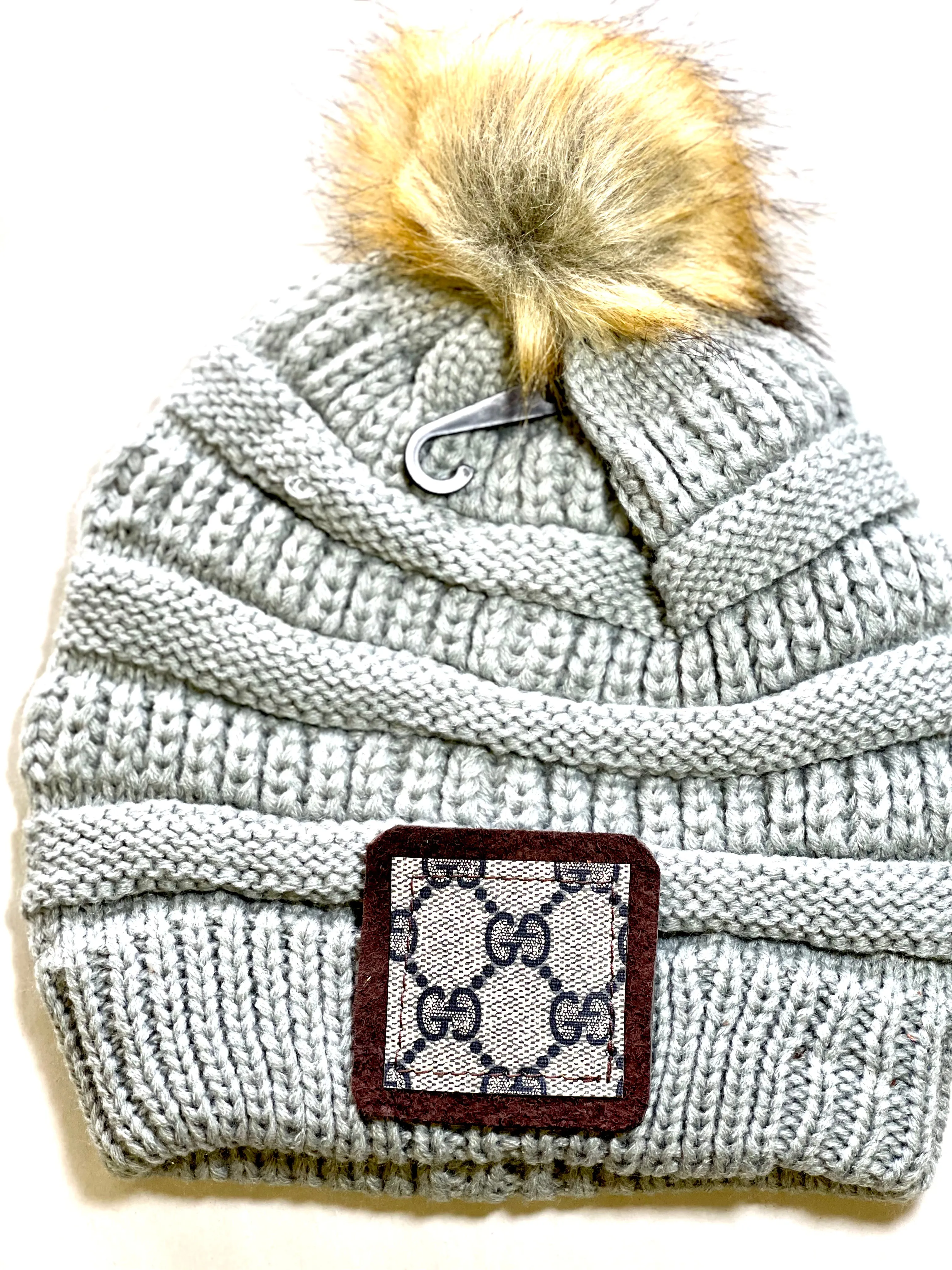 Beanie with Gg patch and antique hardware