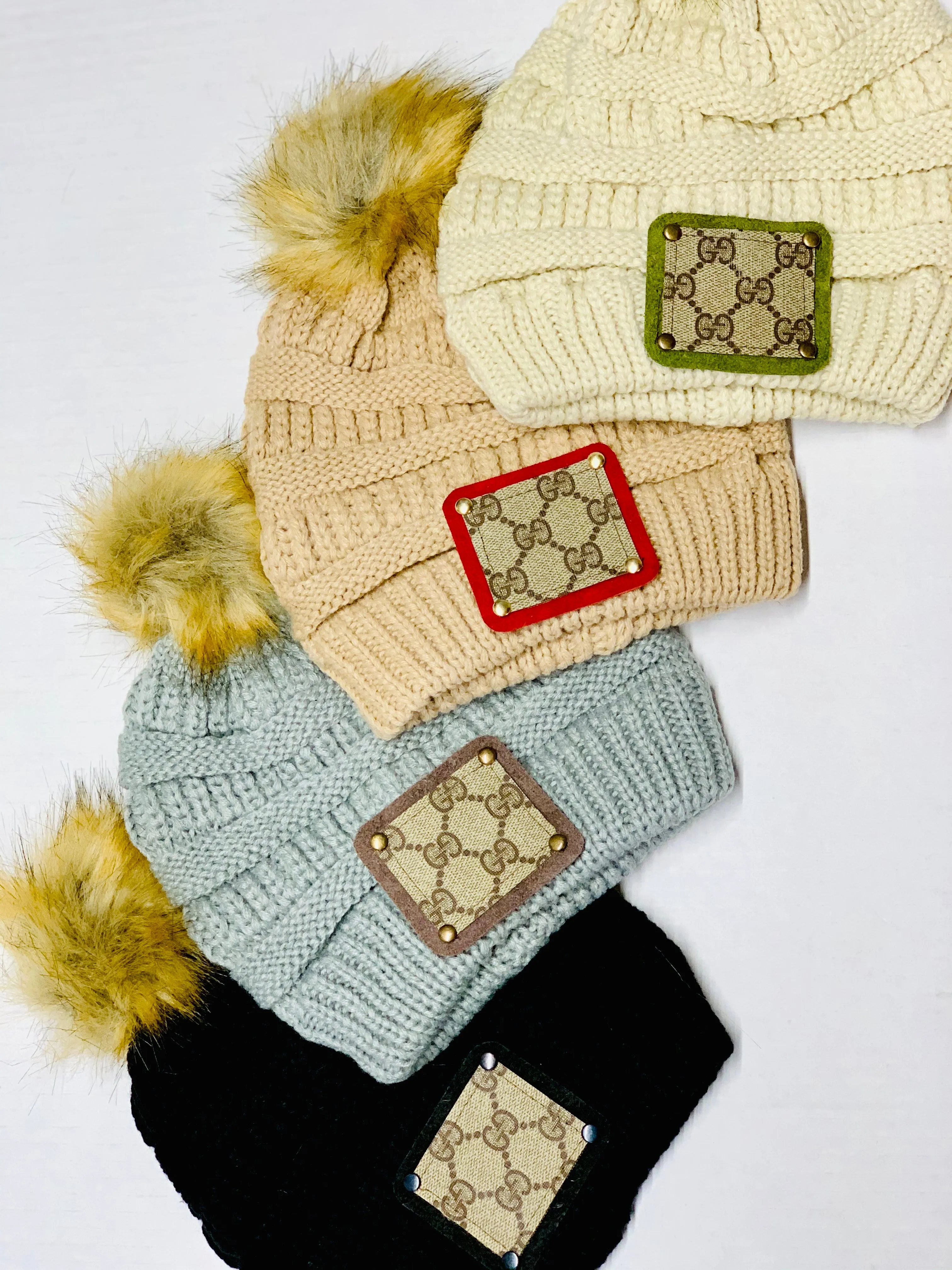 Beanie with Gg patch and antique hardware