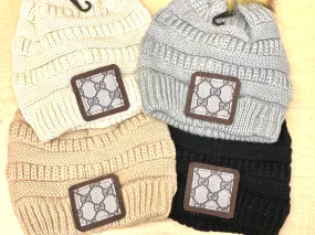 Beanie with Gg patch and antique hardware