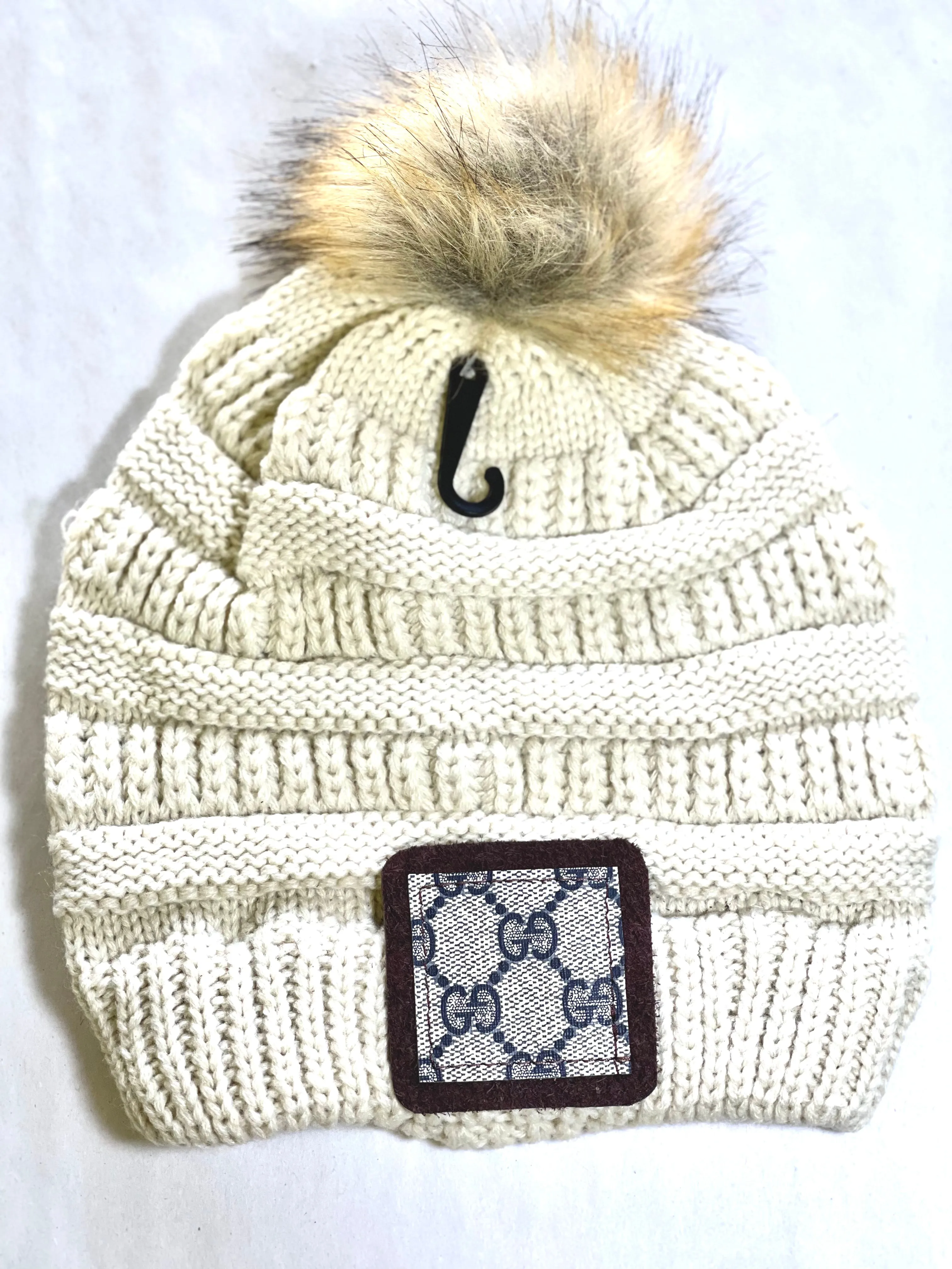 Beanie with Gg patch and antique hardware