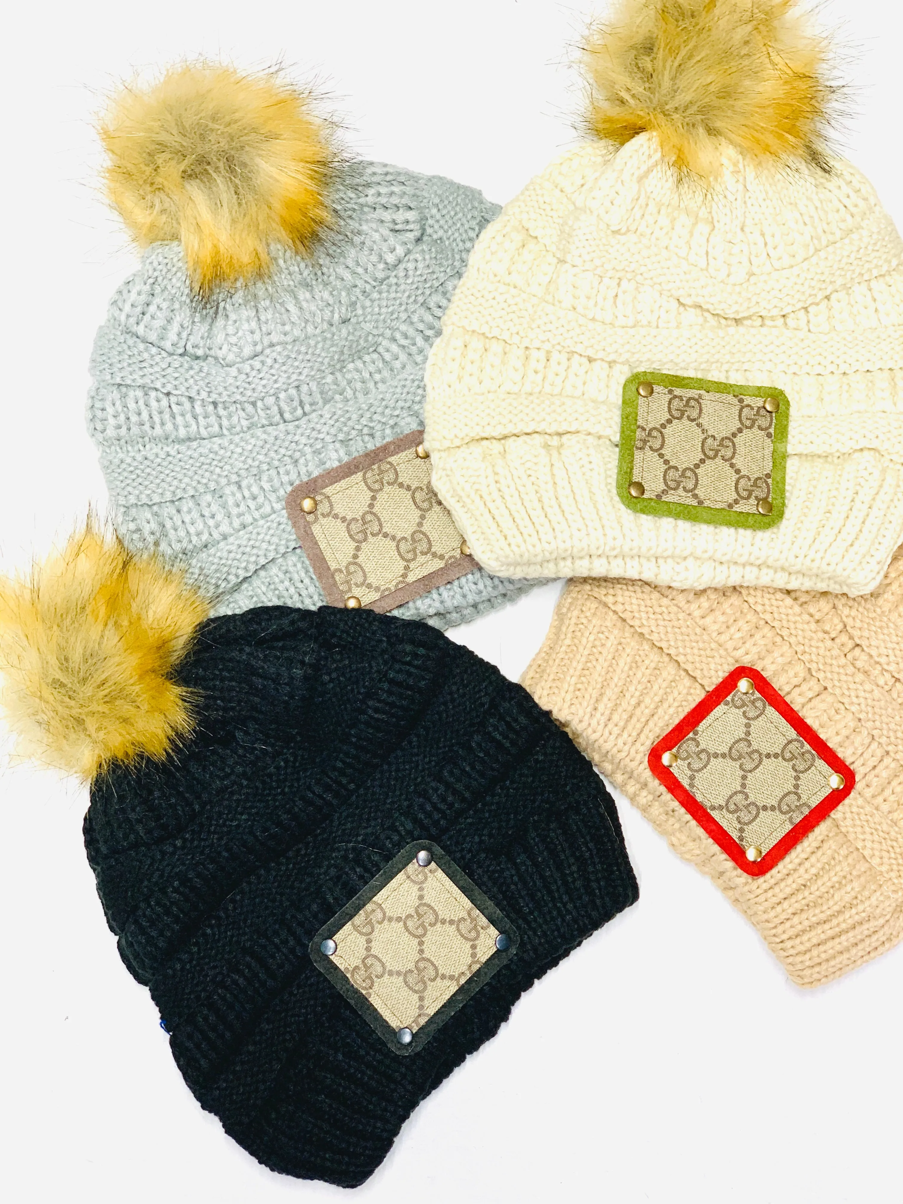 Beanie with Gg patch and antique hardware