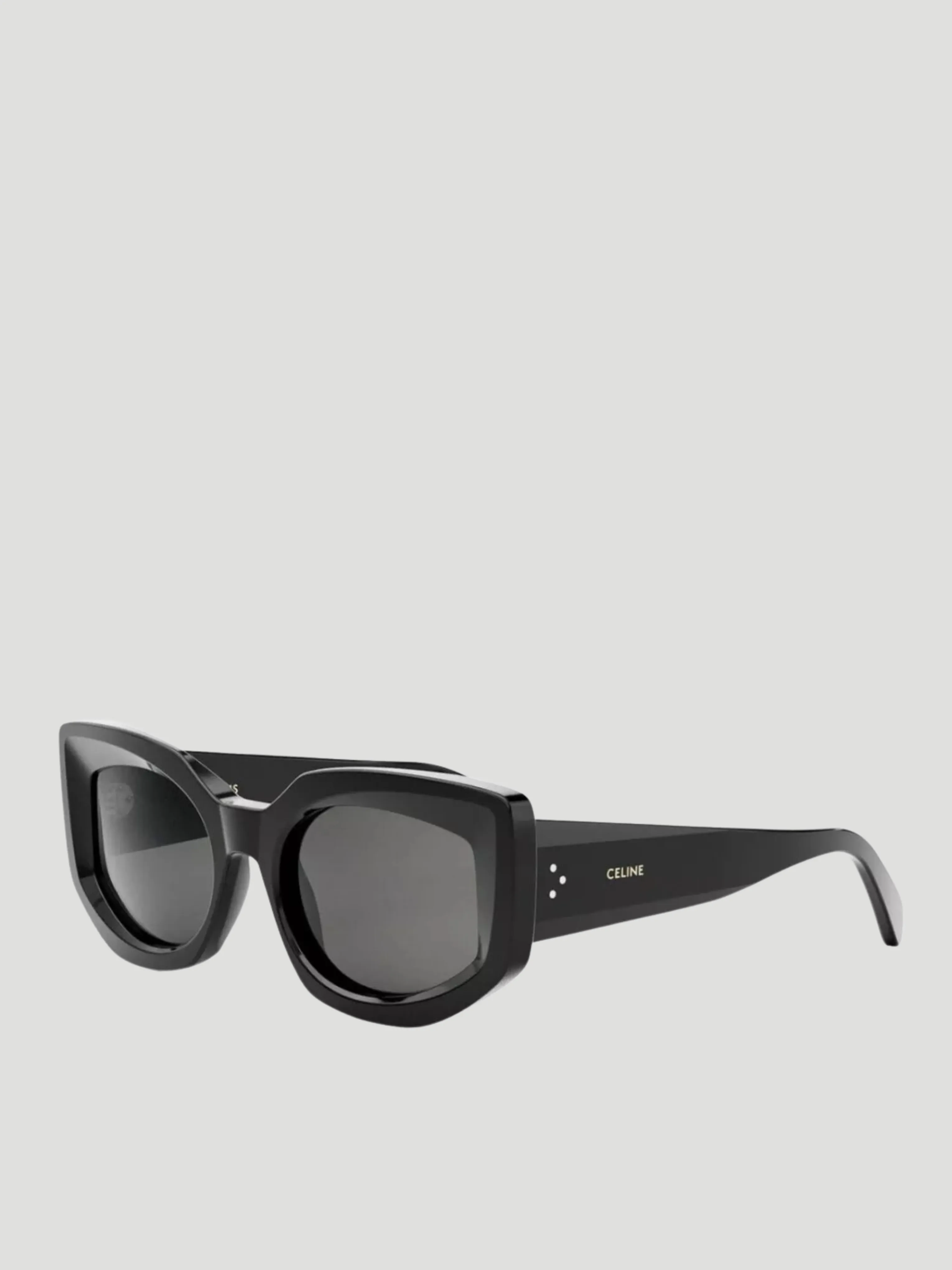 Bold Cat-Eye Black Acetate Sunglasses