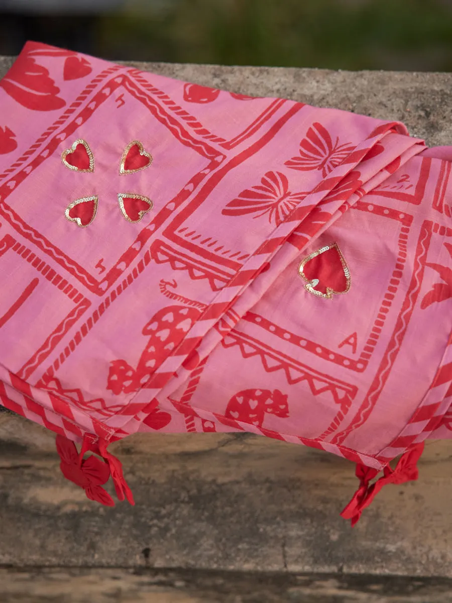 Casino Hand Sequined Modal Scarf
