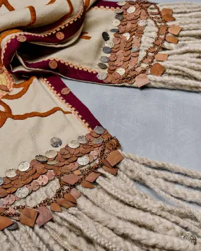 Dries Van Noten FW 2002 Coin Embellished Tassel Scarf