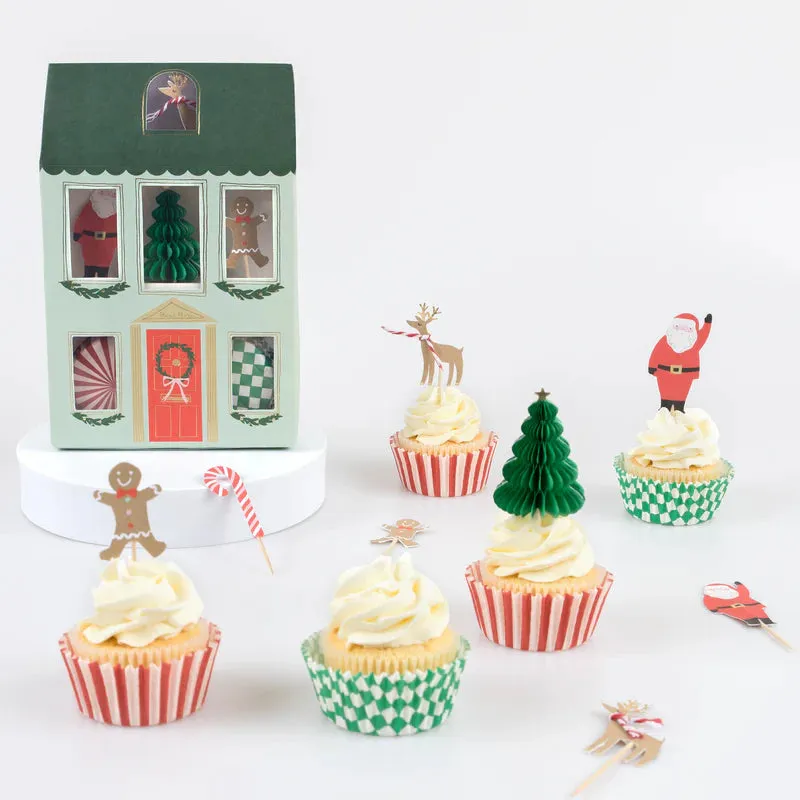 Festive House Cupcake Kit (24 toppers)
