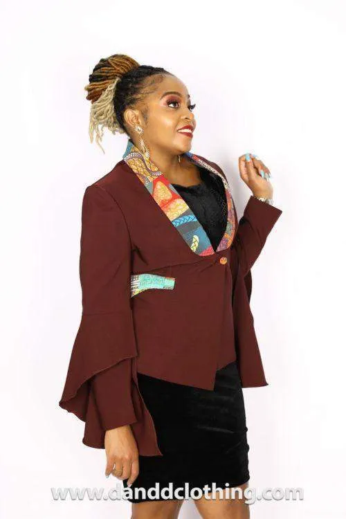 Maroon Office Jacket African