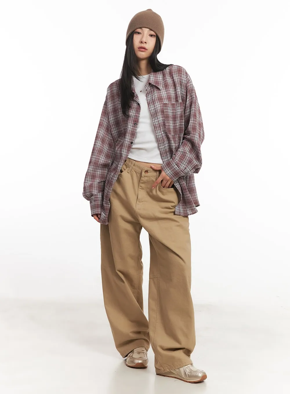 Patched Carpenter Wide-Leg Pants CA504