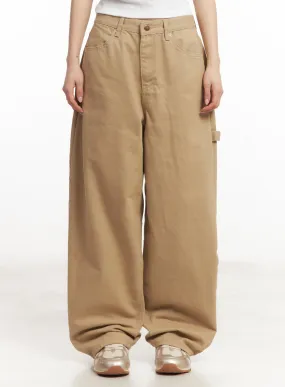 Patched Carpenter Wide-Leg Pants CA504
