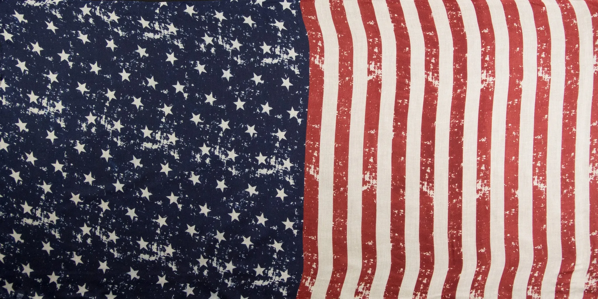 SAB02 -  Stars & Stripes Pattern Oblong Scarf - Crackle