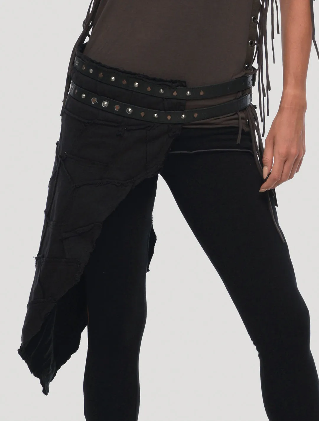 Sideway Pecoa Patched Skirt