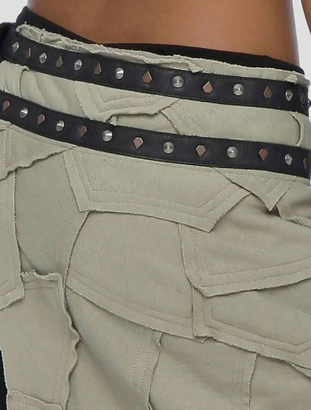 Sideway Pecoa Patched Skirt