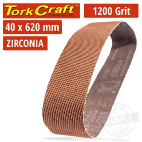 TORK CRAFT 1200 GRIT ZIRCONIA SANDING BELTS 40MMX620MM MY3025-2-6