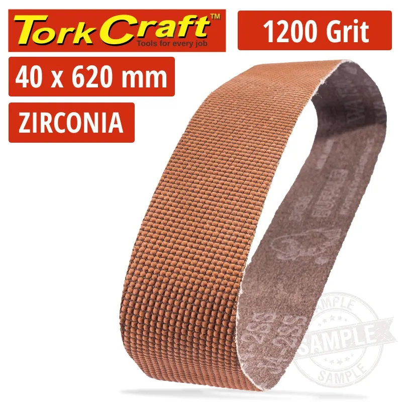TORK CRAFT 1200 GRIT ZIRCONIA SANDING BELTS 40MMX620MM MY3025-2-6