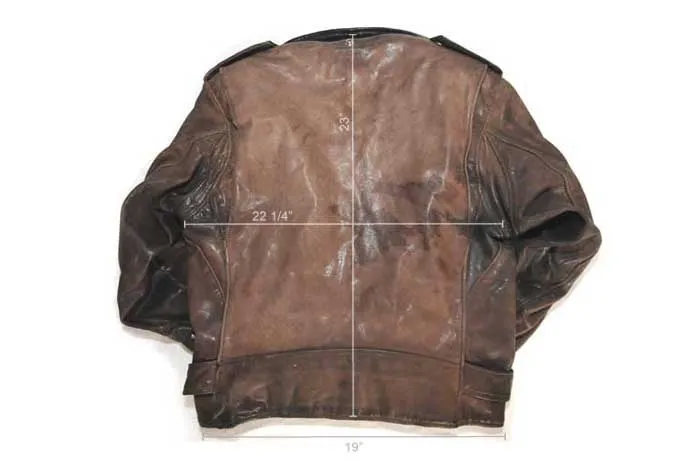 Vintage Schott Biker Jacket (Brown Leather)