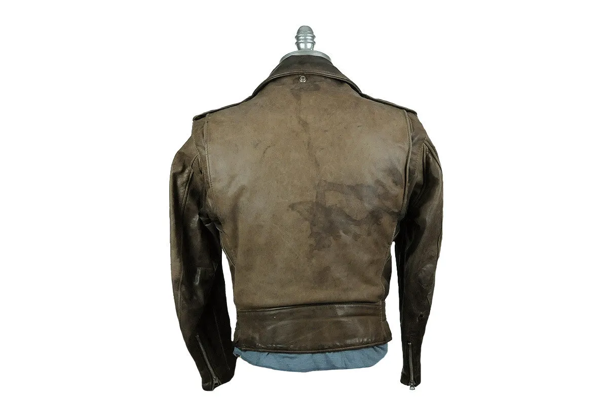 Vintage Schott Biker Jacket (Brown Leather)