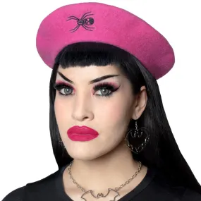 Web Pink Beret Hat