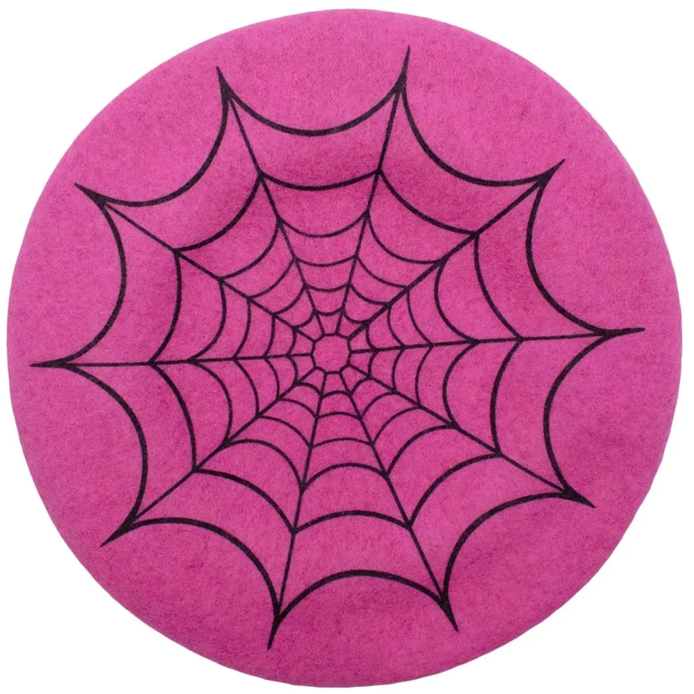 Web Pink Beret Hat