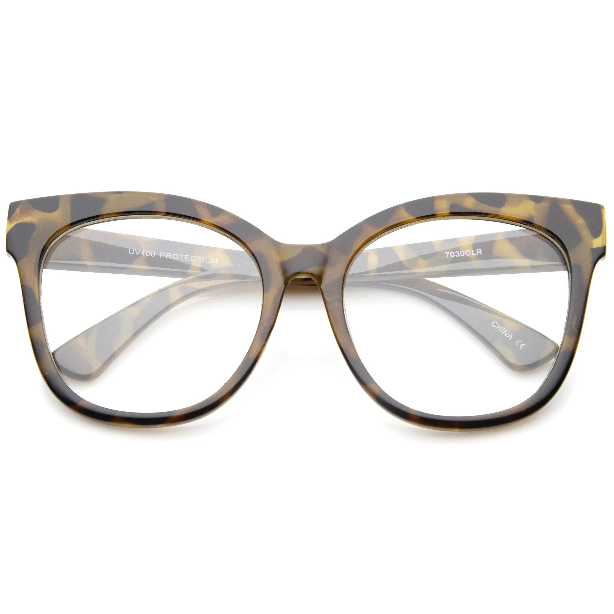 Women's Oversize Retro Clear Lens Glasses A835