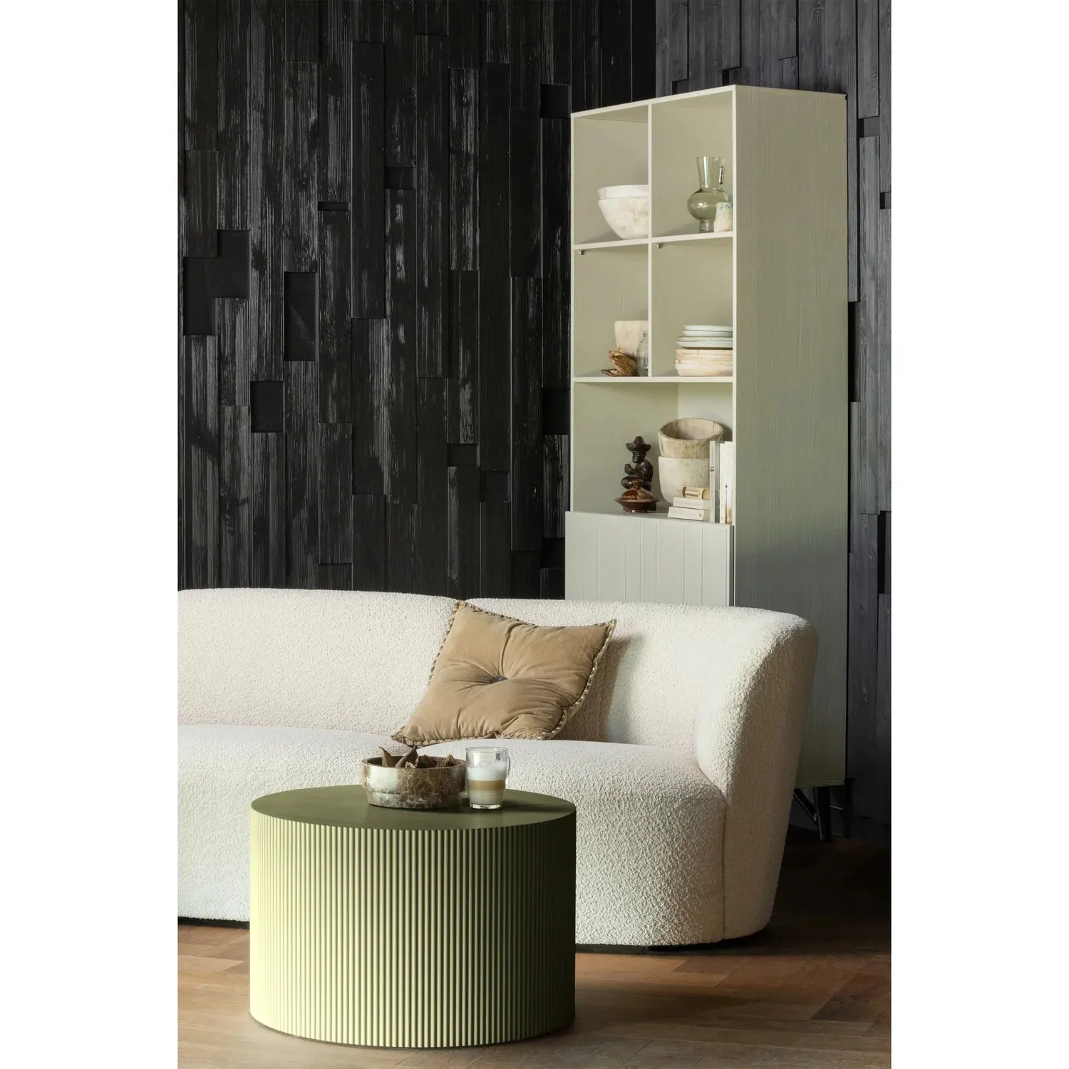 Woood Sanne Side Table Round Military